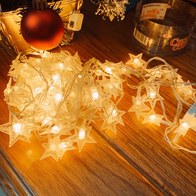 Dây Đèn Led Ngôi Sao Cắm điện 80 ngôi sao trang trí Noel Huydecor