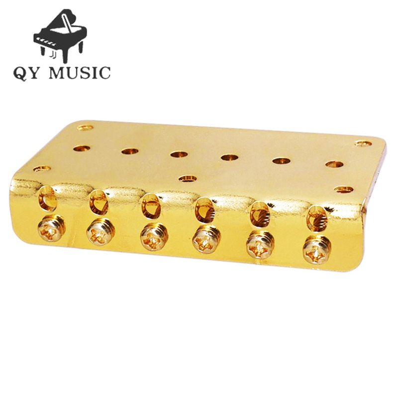 6-string 65mm Electric Guitar Hardtail Fixed Bridge Ball String Code Tail Pipe Top-load Bridge Compatible For Strat Tele
