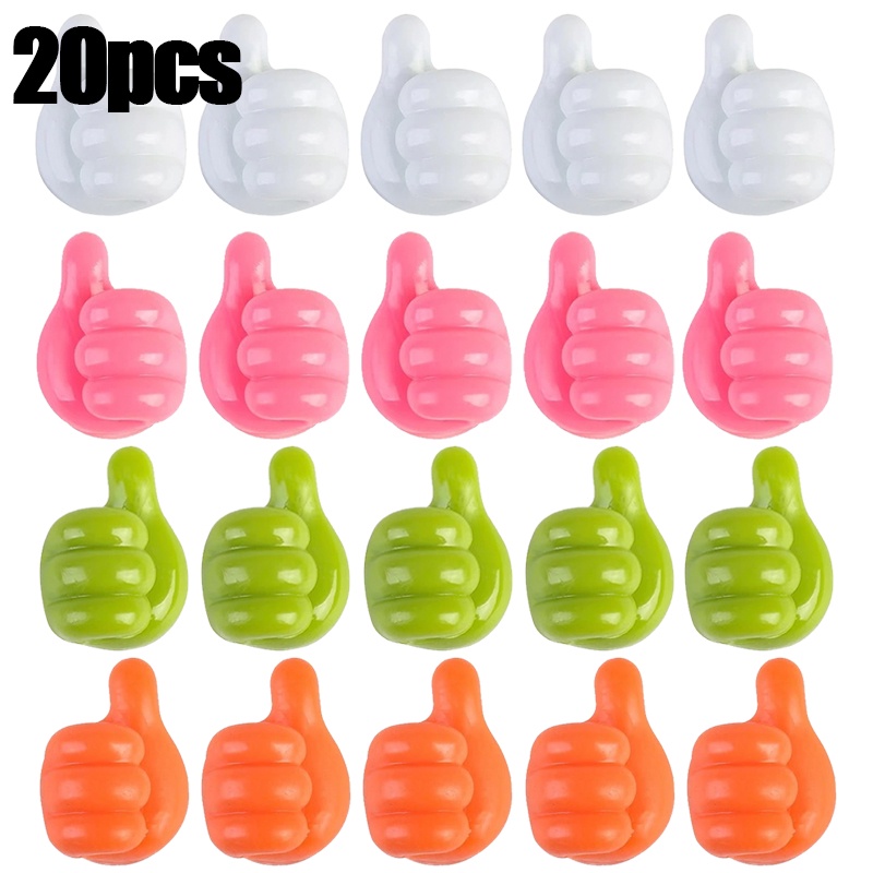Set 10 / 20 Móc silicone Dán Tường Đa Năng