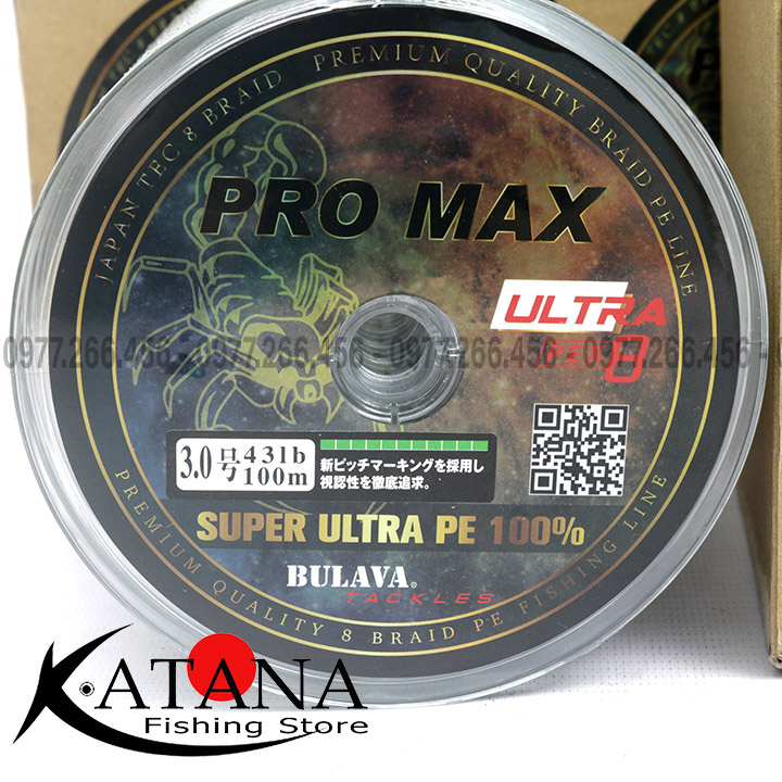 Dây PE Bulava Pro Max 100m - Có Liền 10 cuộn 1000m