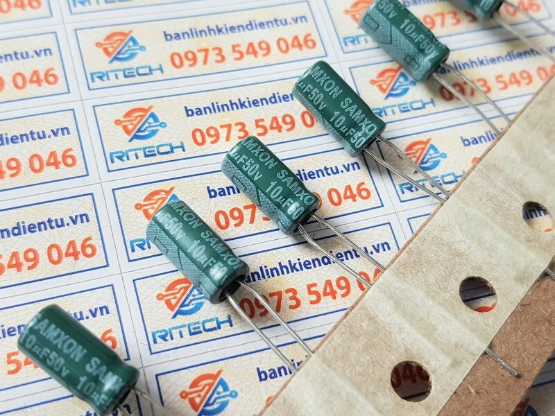 Tụ hóa 10uf – 50v kích thước 5*10mm hãng samxon