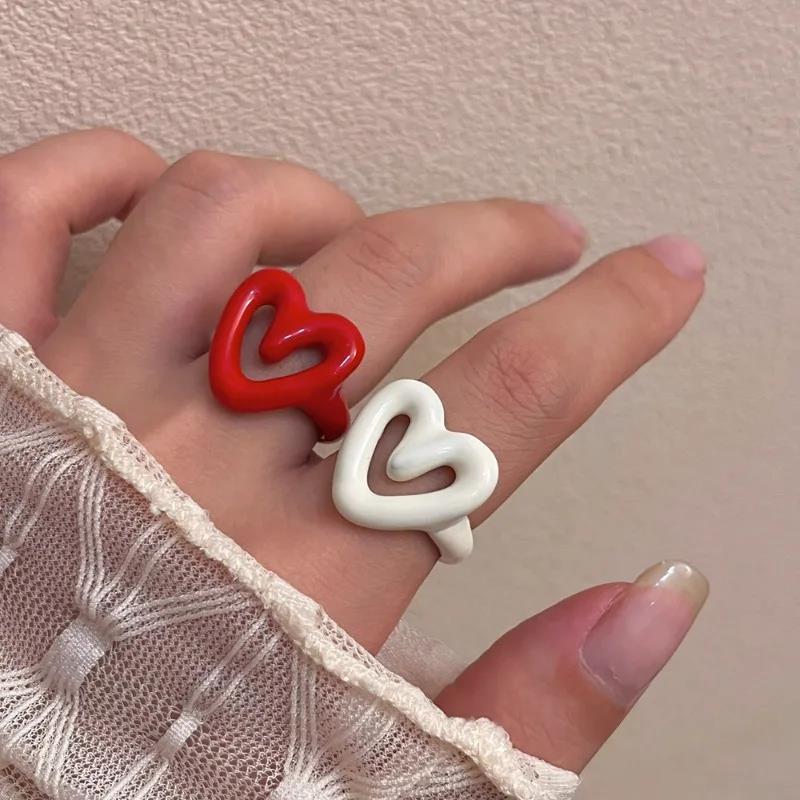 Yuanyan%20Y2K%20Colorful%20Enamel%20Heart%20Sweet%20Rings%20Trendy%20Geometric%20Dripping%20Oil%20for%20Women%20Girls%20Funny%20Y2K%20Chunky%20Jewelry%20Summer%20NEW%20-%20Image%202