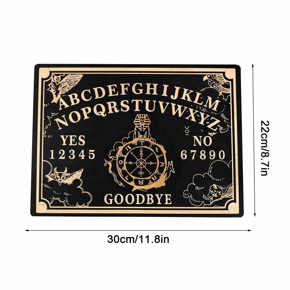 12in Ouija Board & Planchette Divination Pendulum Board Magic Engraved Boards Flipcharts