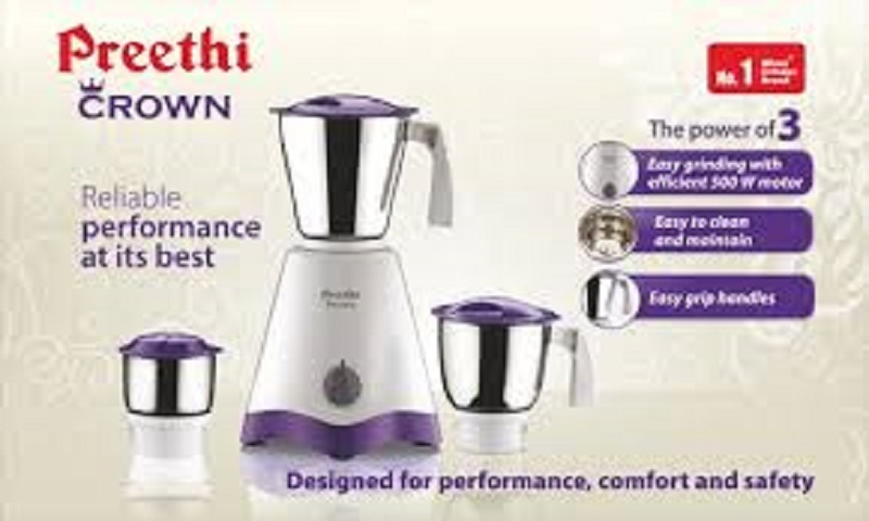 preethi crown 500 w mixer grinder price