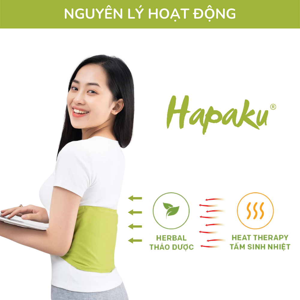 Túi Chườm Thảo Dược Lưng Bụng Hapaku Túi Chườm Nóng Giảm Đau Lưng Hông Đau nhức