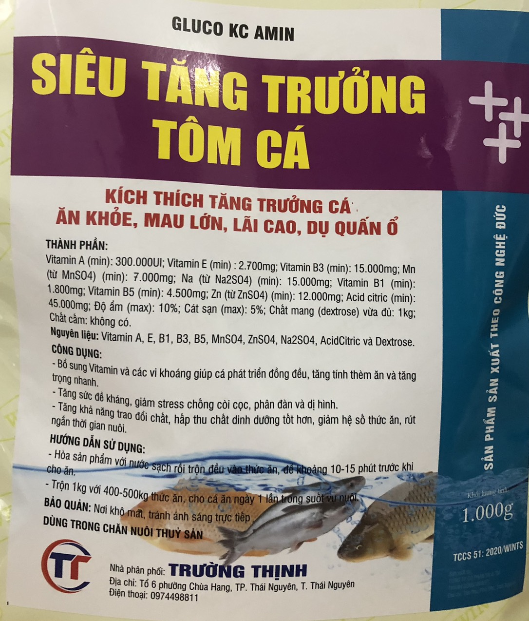 Vỗ béo cá 1kg tăng trọng cho cá
