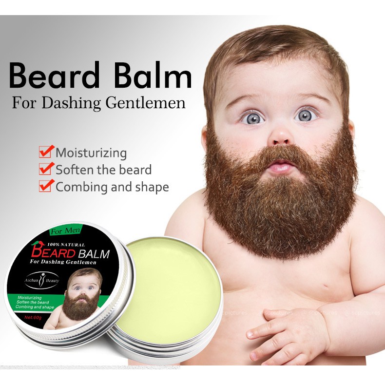 100% NATURAL BEARD BALM (60G) SG SELLER FAST DELIVERY *MOISTURIZES &  SOFTENS* FOR EASY COMBING & SHAPING *Beard Wax* Moustache Wax *Beard Styling*  Beard Care *Beard Conditioner* Moisturizing *Smoothing* Styling *Softening*  GOOD