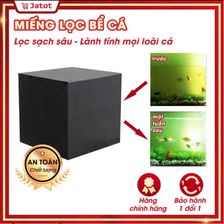 Lọc bể cá than hoạt tính magic cube.