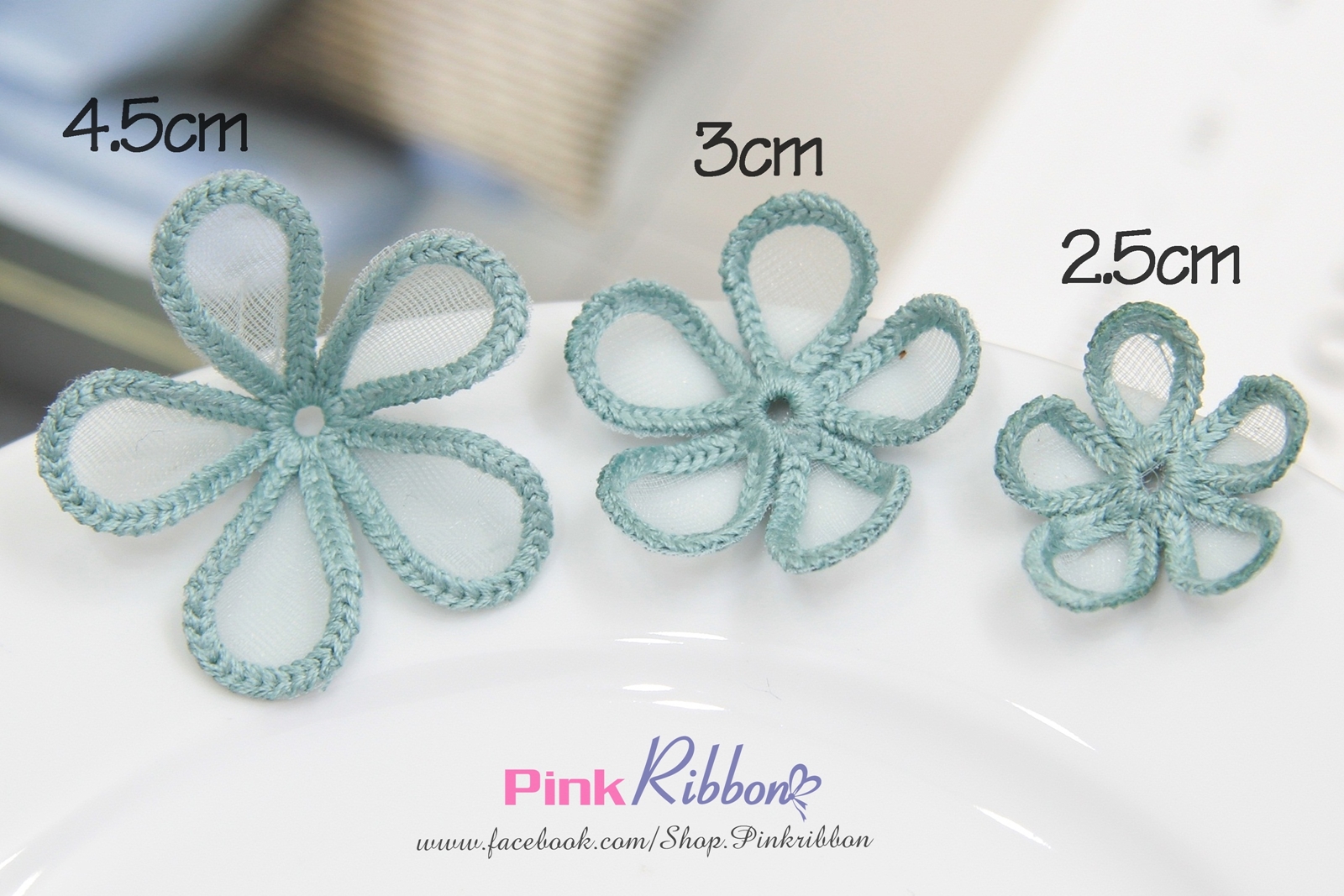 Cánh hoa voan viền bô đê 3 size