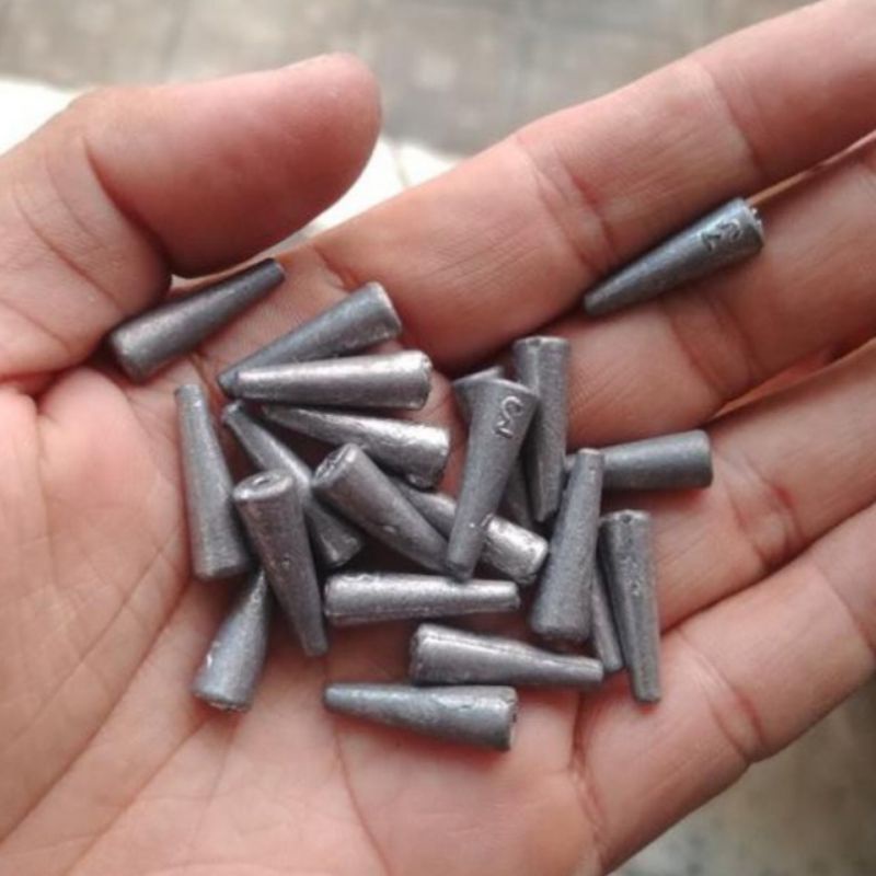 Chì nhọn xuyên tâm size từ 1g-50g