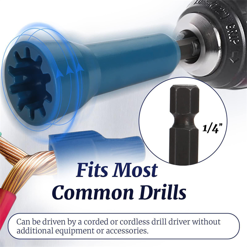 [TM Store]💖[HOT SALE]🎈🎈 Wire Twisting Tool Spin Wire Twister Connector Socket For Drill With Shank Wire Nut Driver Twisting Adapter For Power Drill