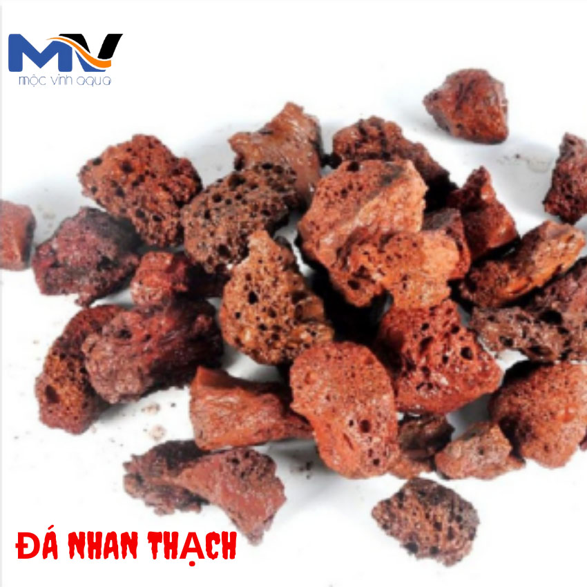 [ Túi 1kg ] Đá nham thạch đỏ lọc nước cho hồ cá