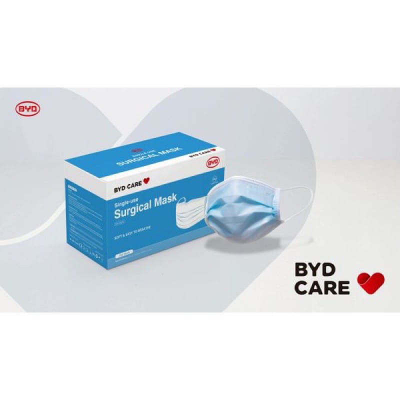 byd care 3 ply disposable face mask