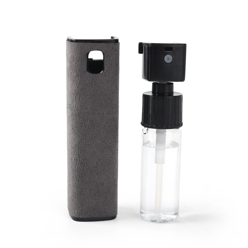 2 In 1 Phone Screen Cleaner Empty Bottle Portable Tablet Mobile PC Screen Cleaner Microfiber Cloth Set Cleaning Artifact