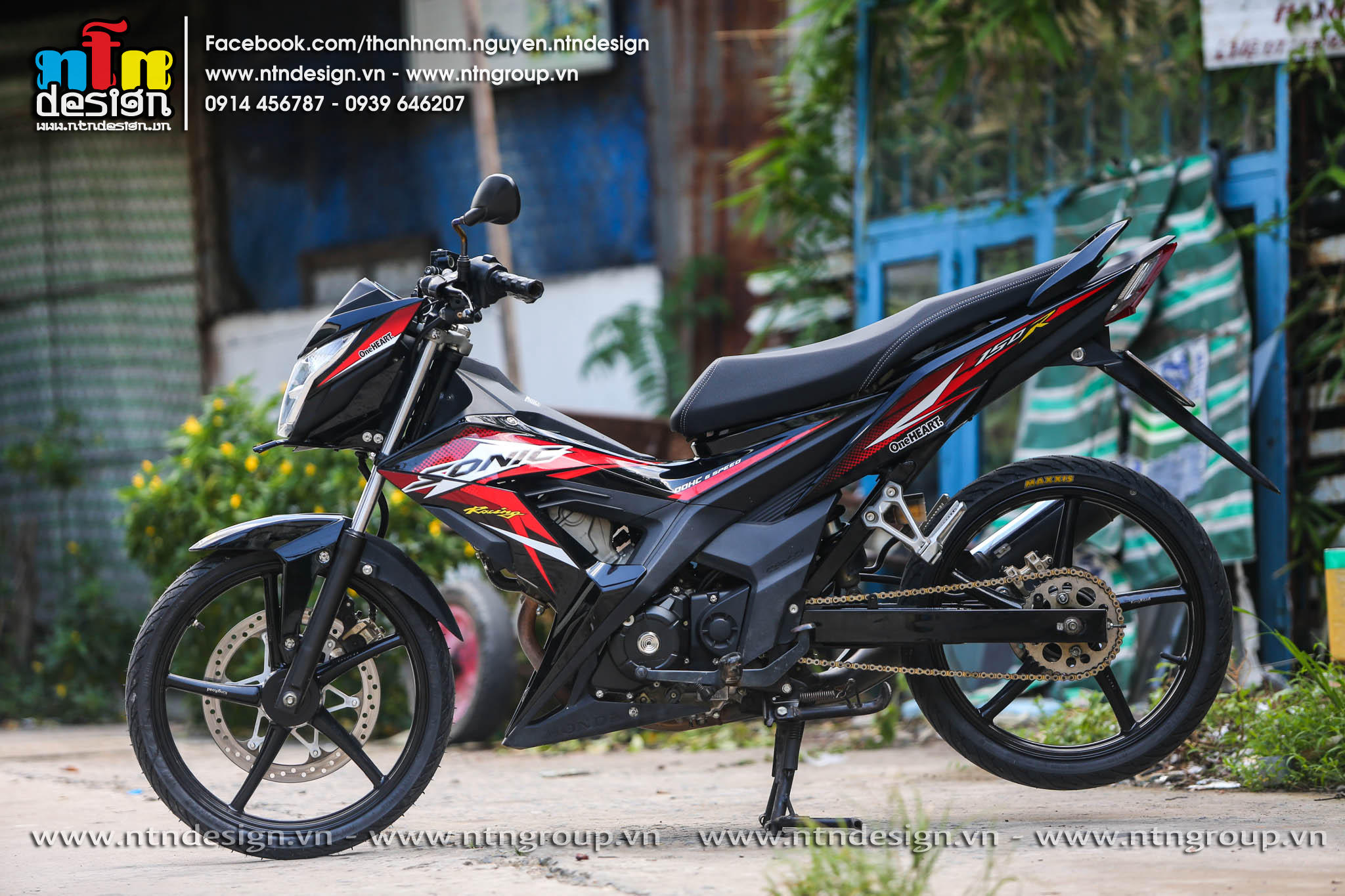 Tem rời Sonic 150 - Mẫu trắng đỏ đen nổi bật - Chuẩn From cực đẹp
