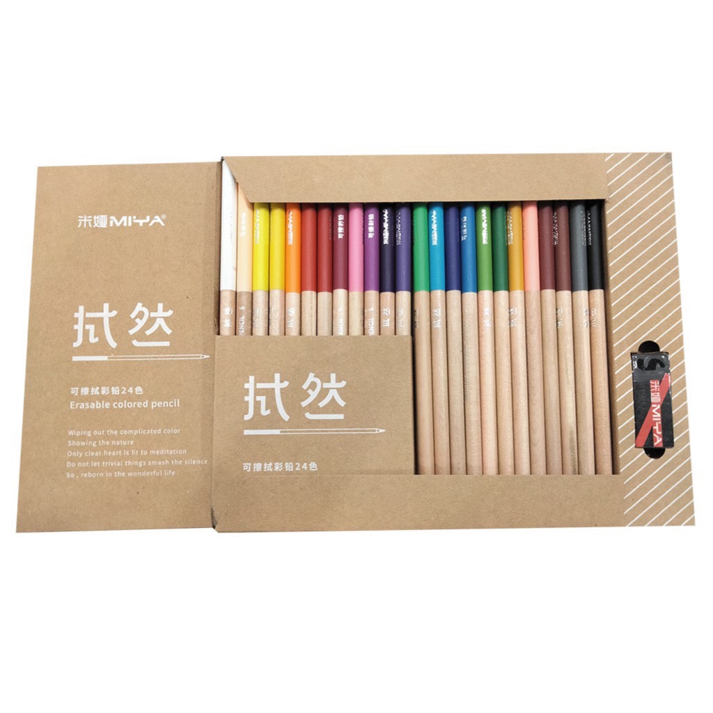 Bộ chì màu miya erasable coloured pencil