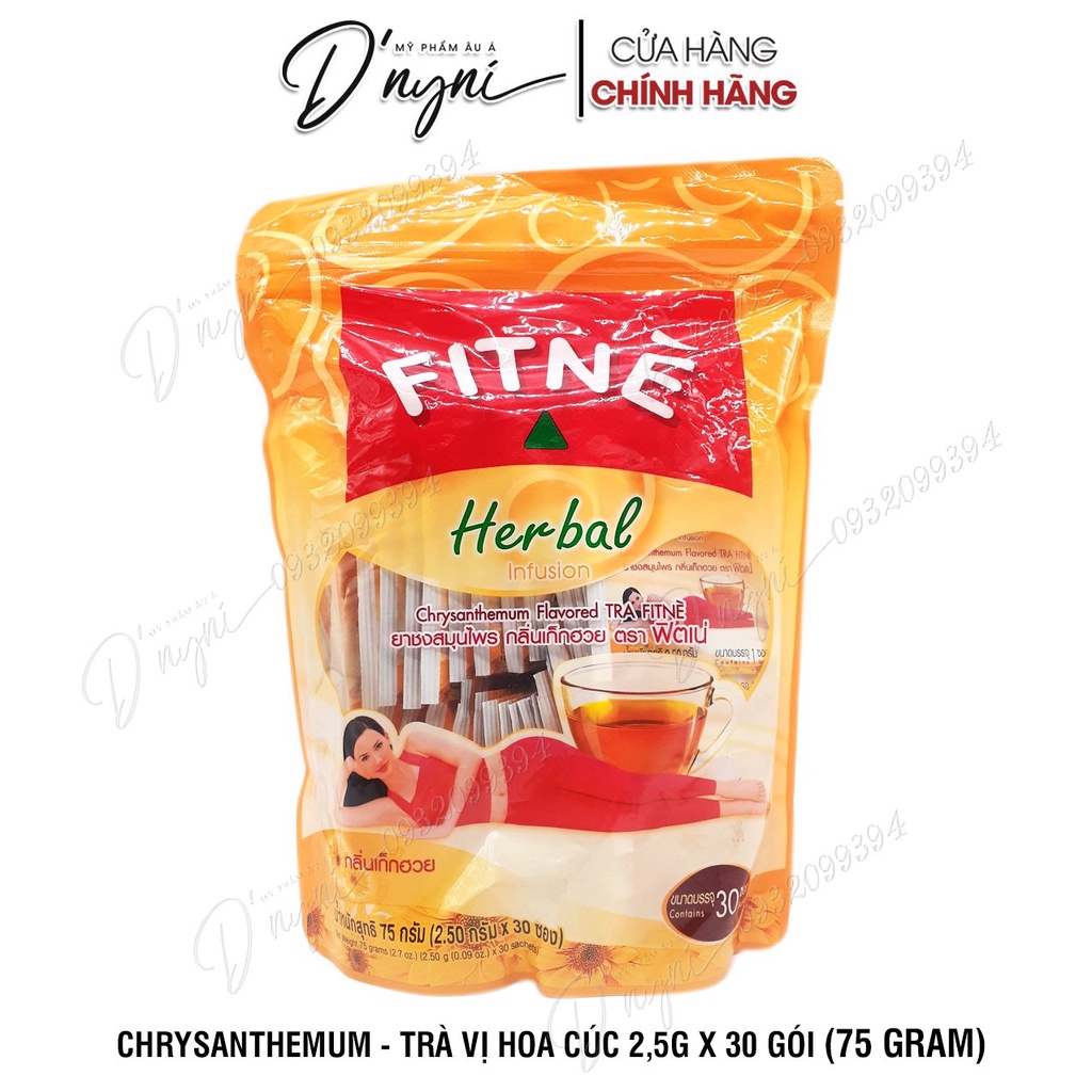 (30 - 40 Gói) Trà Túi Lọc Fitne Herbal Thải Độc Giảm Mỡ Thái Lan