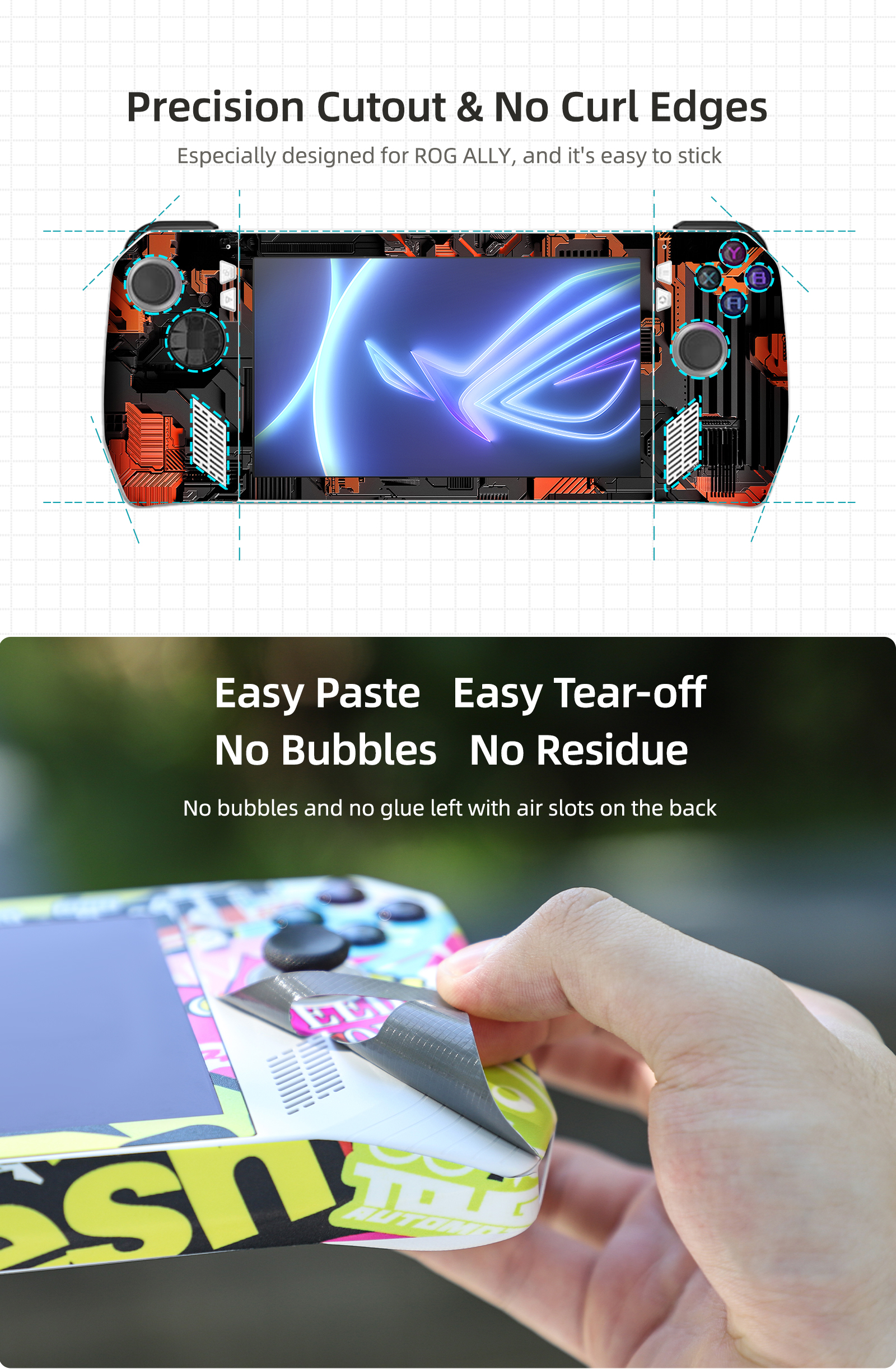 Suitable for ROG Ally Gaming Stickers for ROG Ally Gaming Scratch Protection Accessory