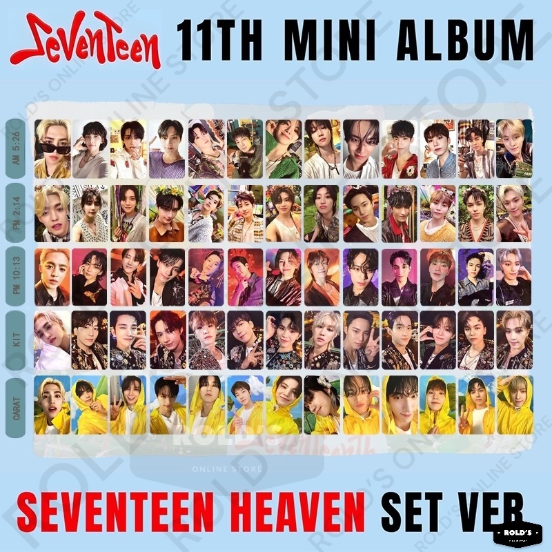 seventeen heaven yzy 5.0 中国 トレカ 13点セット 5-13pcs/set] SEVENTEEN Seventeenth Heaven UNOFFICIAL Photocards