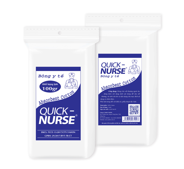[HCM]Bông gòn tiệt trùng y tế Quick Nurse 25g / 100g