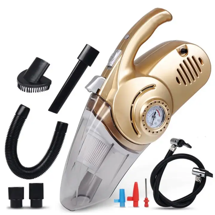 Car Vacuum Cleaner Pump Car Air Compressor 4 In 1 120w Wet And Dry Dual Use Lazada Singapore