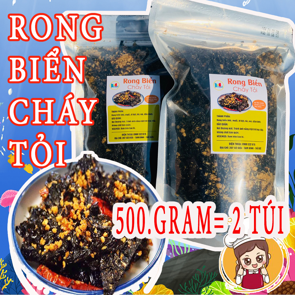 Rong biển cháy tỏi loại ngon - rong biển sấy giòn