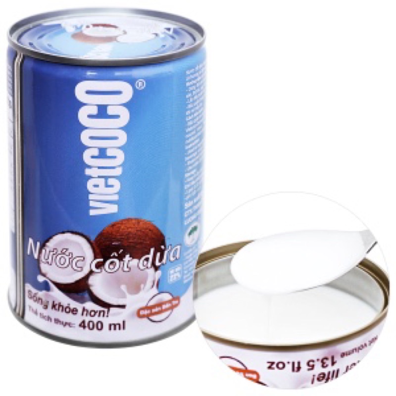 1 Lon NƯỚC CỐT DỪA TƯƠI VIETCOCO 400ml