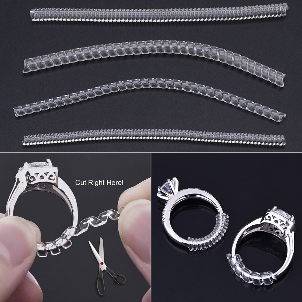 Nhựa trong điều chỉnh kích thước vòng hữu ích thoải mái Nhẫn bảo vệ vòng resizer Vòng nhẫn trong suốt m tốc bảo vệ cho bất kỳ vòng