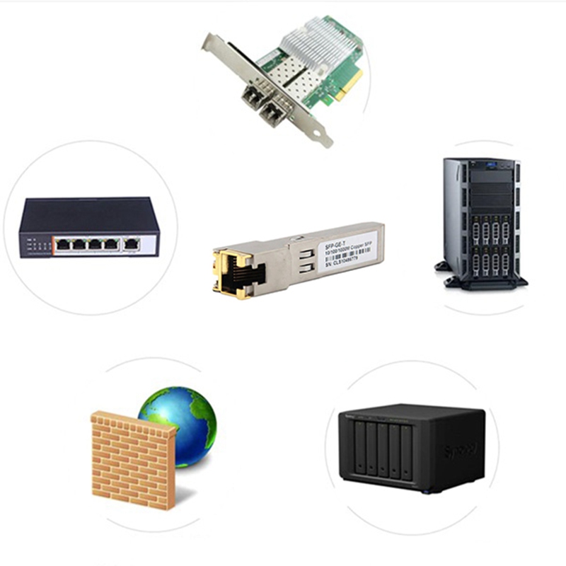 Sfp module rj45 switch gbic 10/100/1000 connector sfp copper rj45 sfp module gigabit ethernet port 1pcs