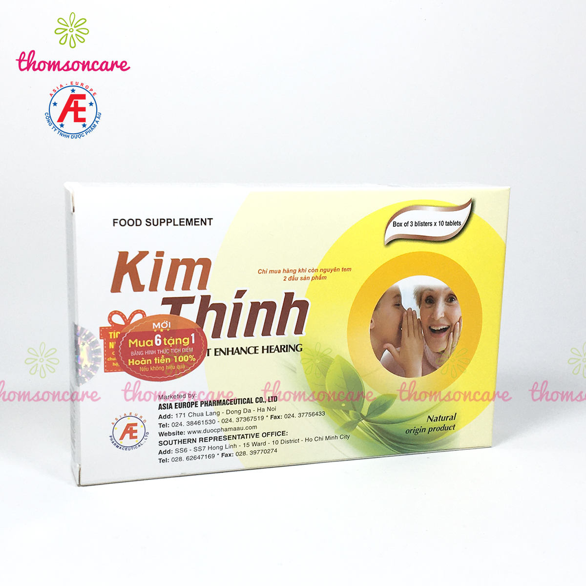 [COMBO 7 HỘP] Kim thính - Tăng cường thính lực, ù tai từ thảo dược [Kim Thinh]