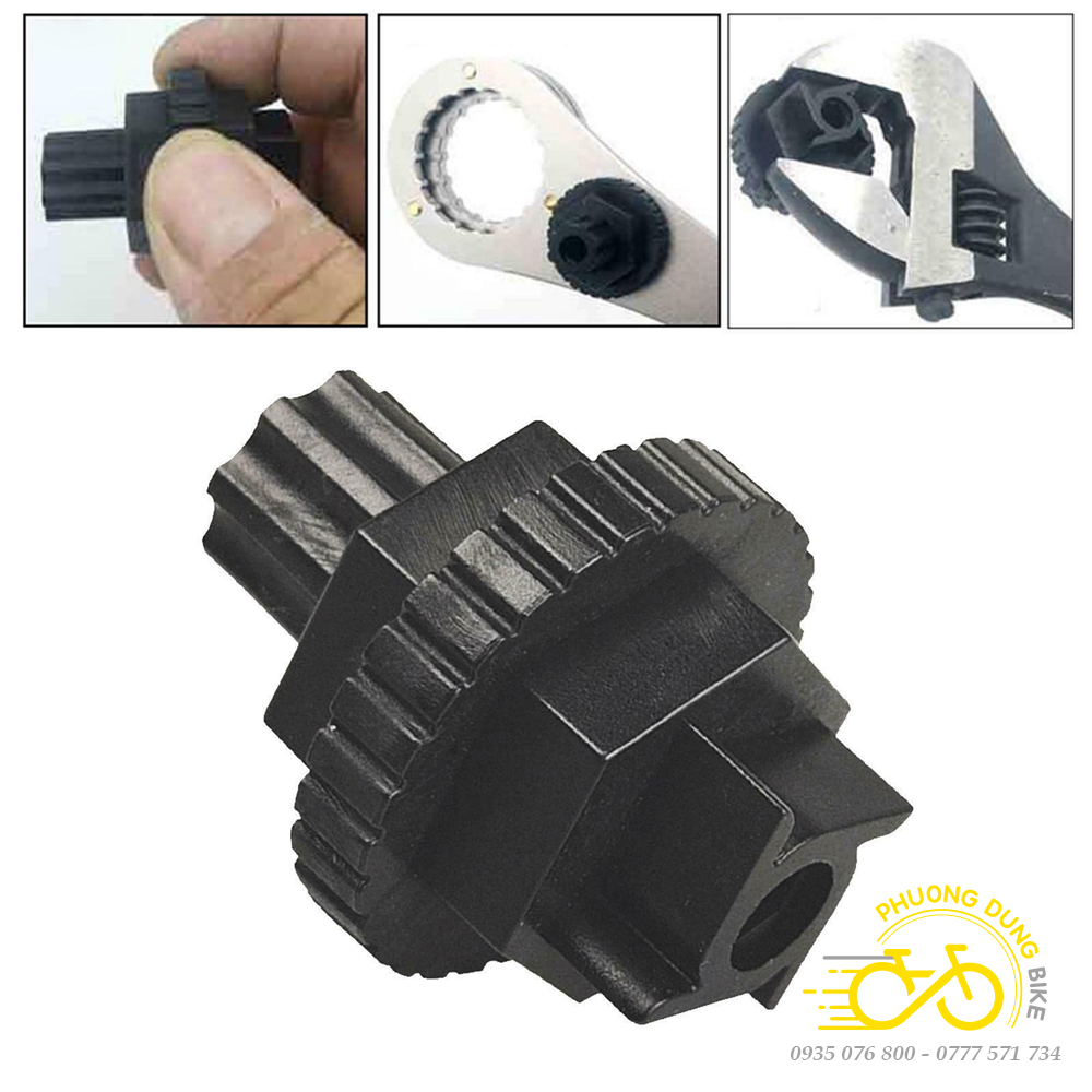 Vam nhựa 2 Cỡ tháo nắp trục giữa cốt rỗng xe đạp - 1 Cái