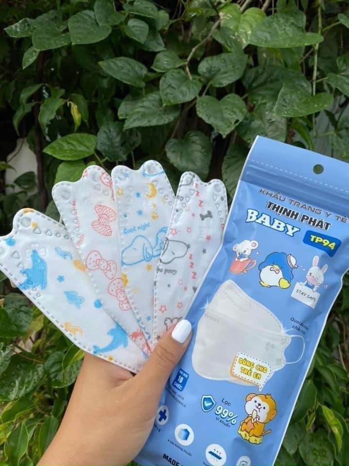 GÓI 10 CHIẾC KHẨU TRANG KF94 THỊNH PHÁT CHO BÉ 2-10 TUỔI