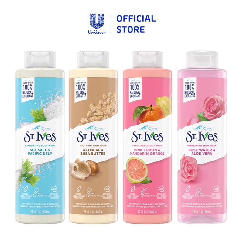 Sữa Tắm St.Ives 650ml Mỹ Đủ Mùi