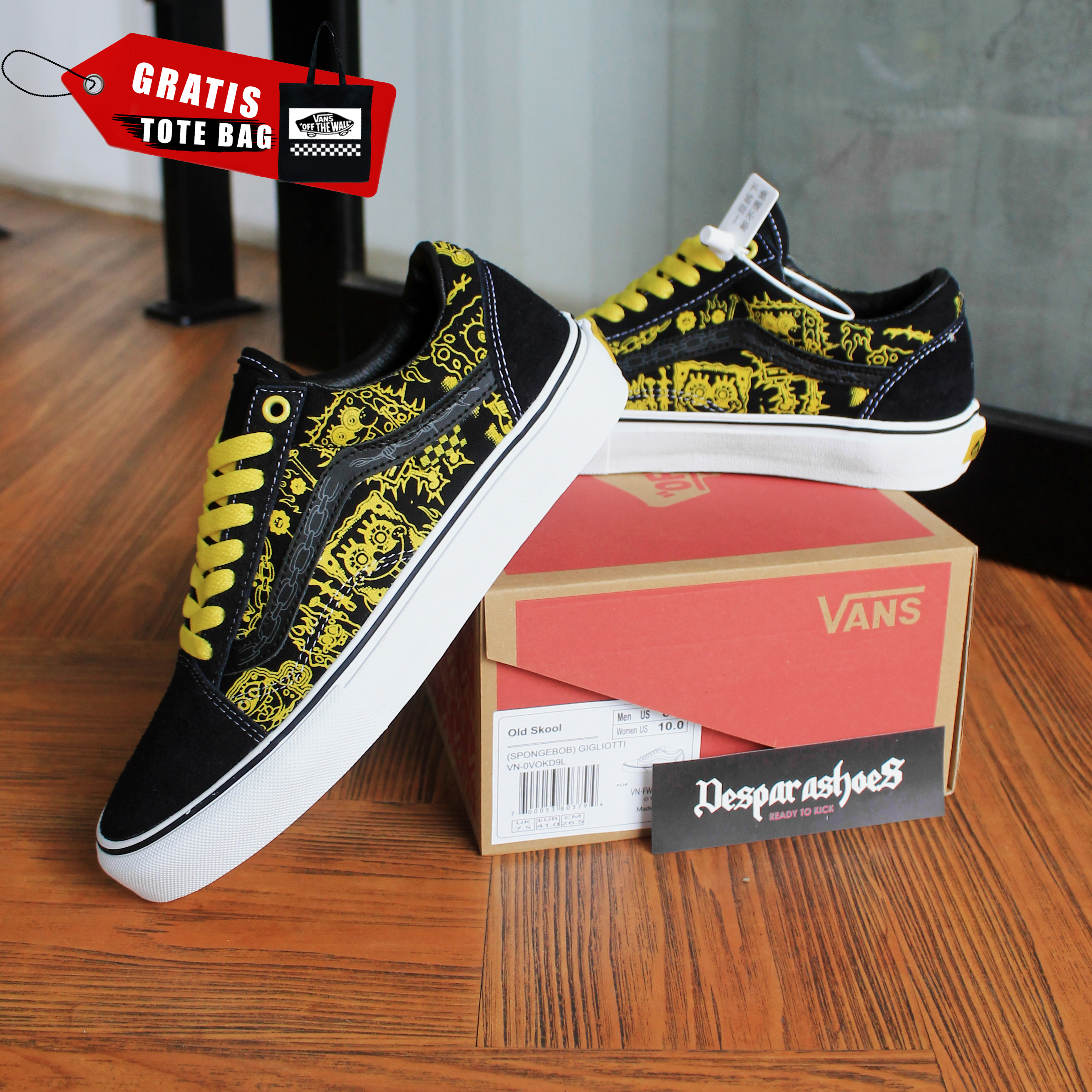 Sepatu Sneakers Vans Oldskool x Spongebob Squarepants Gigliotti