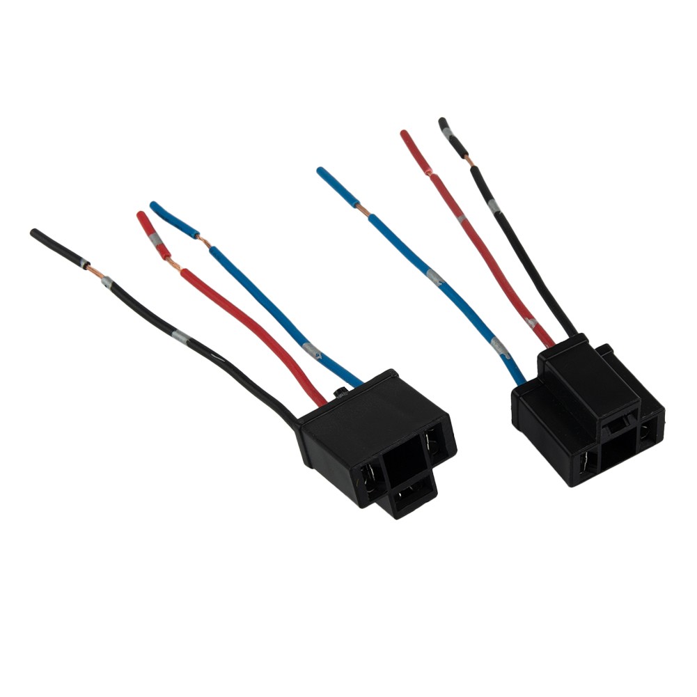 2x H4 Bulb Holder 3 Pin Headlight Connector Plug Replacement Repair H4 Bulb Wire Socket