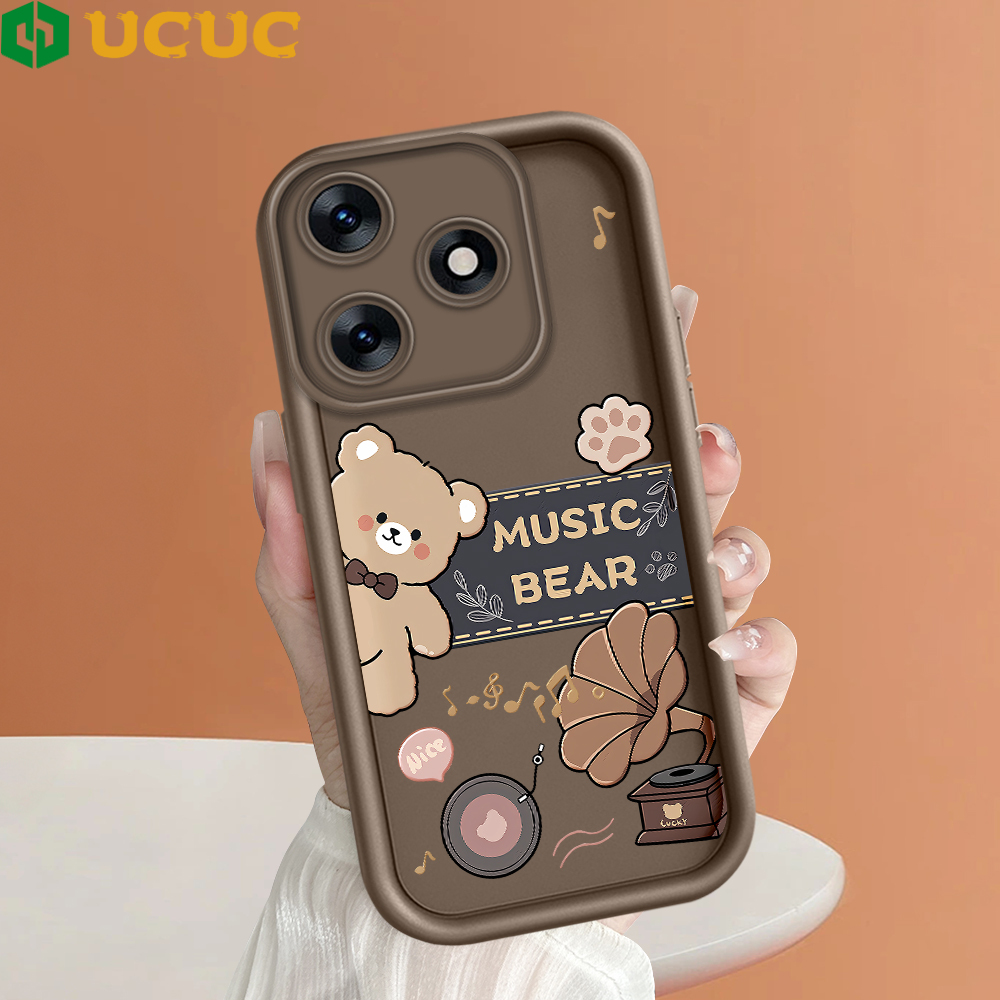 UCUC%20for%20Tecno%20Spark%2010%2010C%20Back%20Cover%20Love%20Music%20Bear%20Ladder%20Camera%20Soft%20Rubber%20Phone%20Case%20-%20Image%202