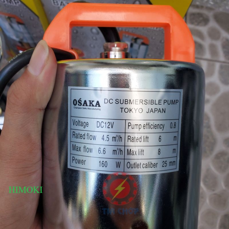 Bơm chìm 12v/24v osaka 4kg công suất 160w bơm chìm bơm tởm/ chính hãng giá cực tốt đl