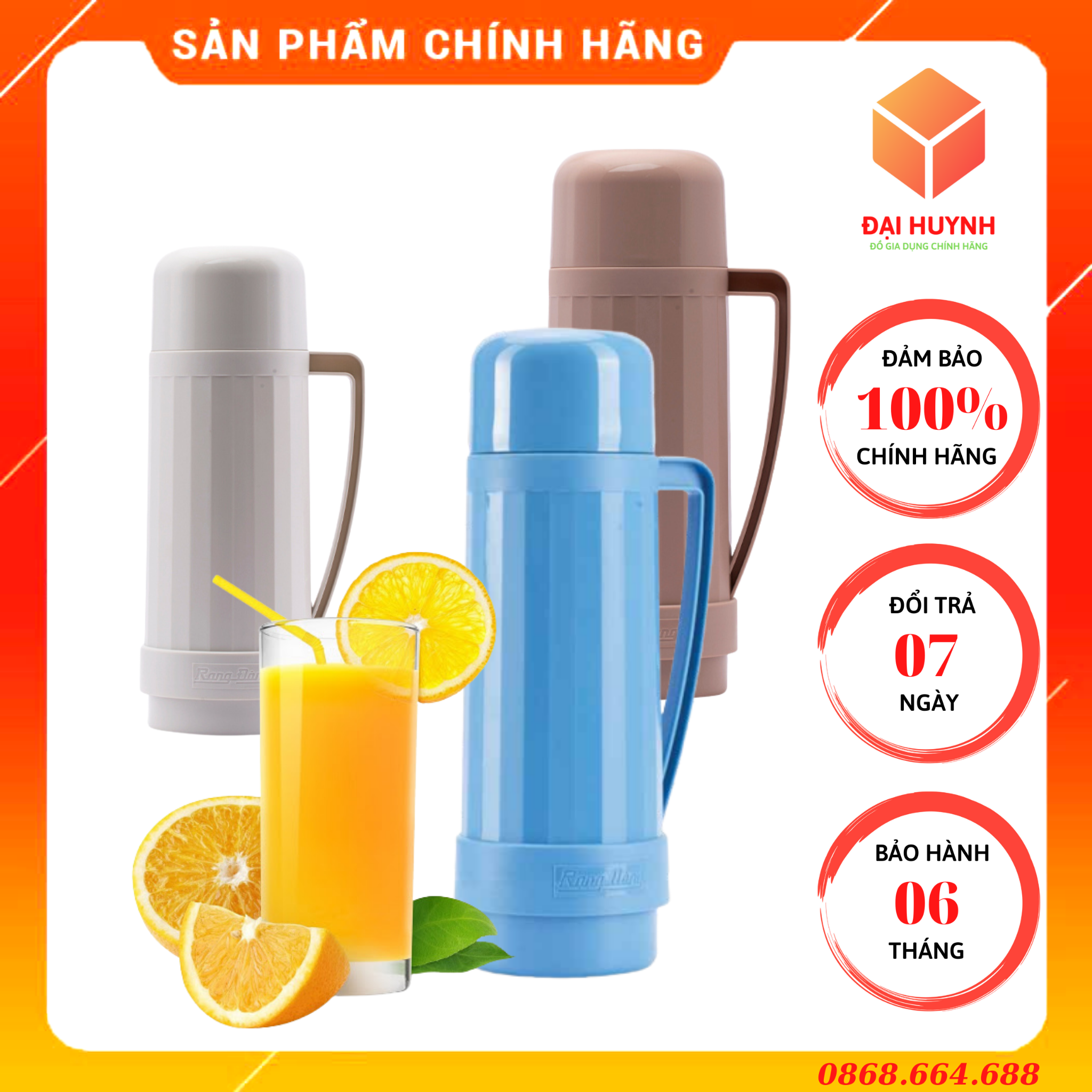 Phích Cá Nhân Cao Cấp 1000ml Rạng Đông RD 1038 N2