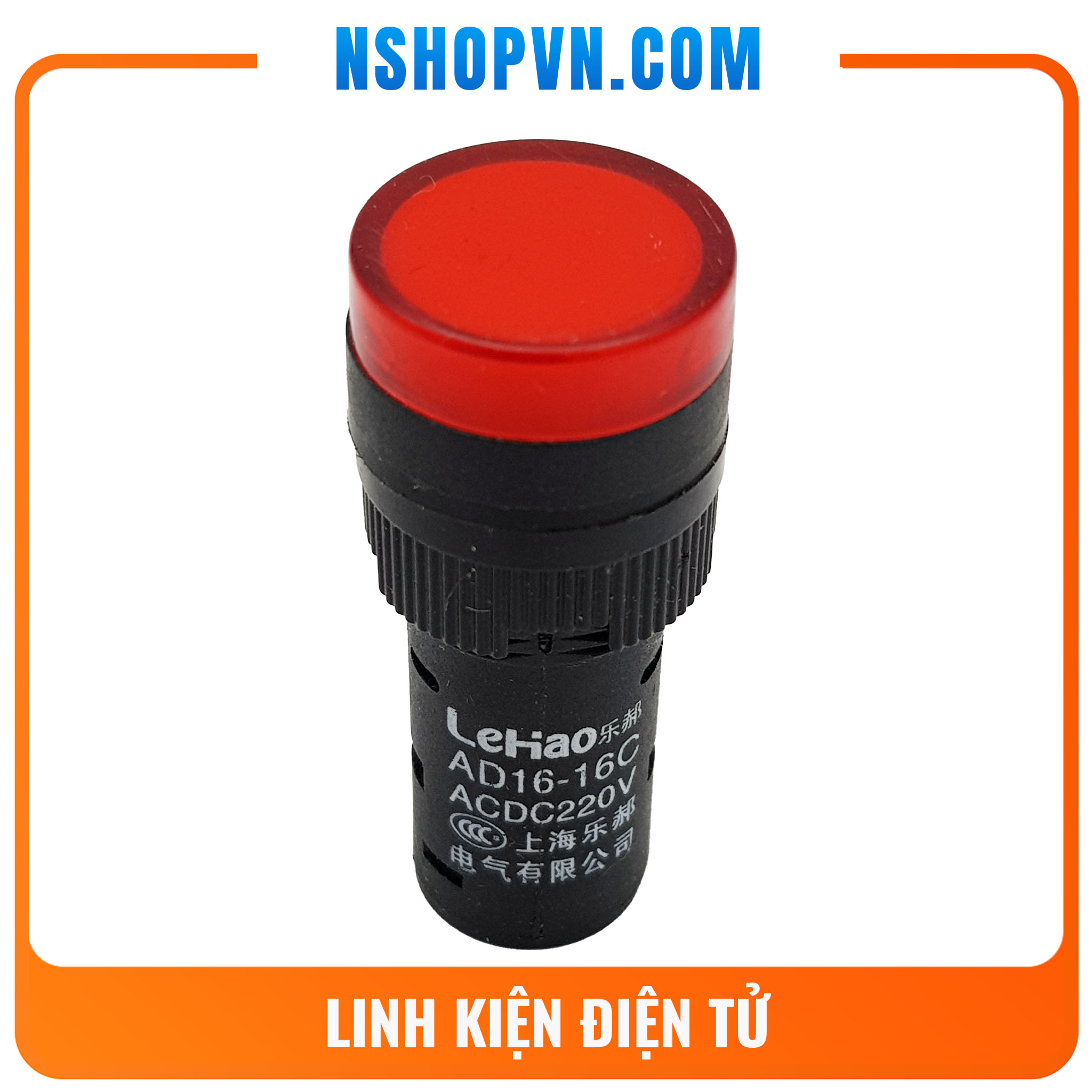 Đèn báo ad16-16c đỏ 220v