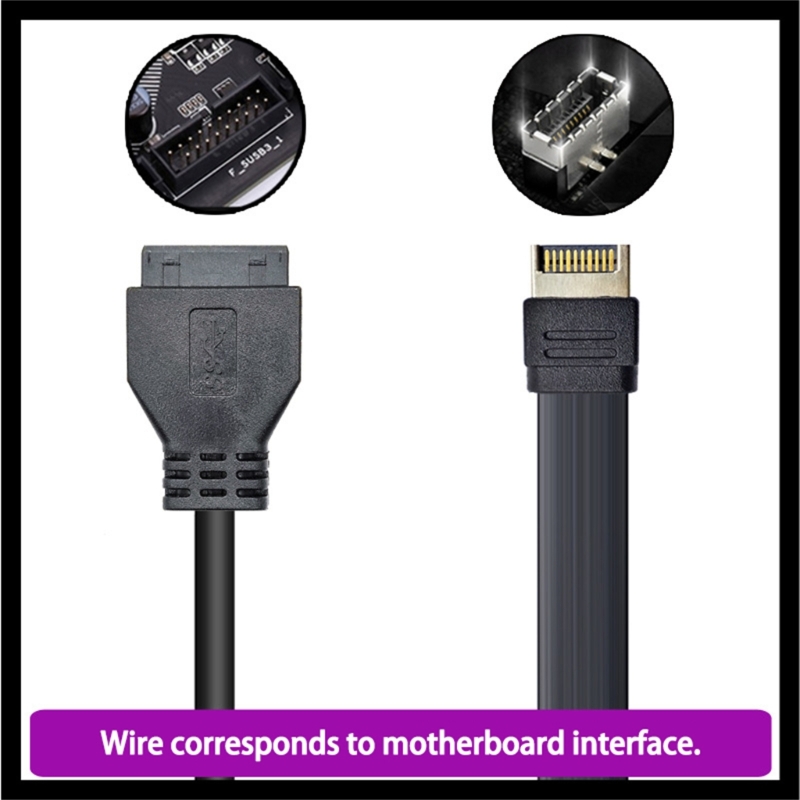 Usb3.2 Usb 3.2 Front Panel Header Type-E Type E To Usb-C Type-C C Female Extension Cable With Panel Mount Screw