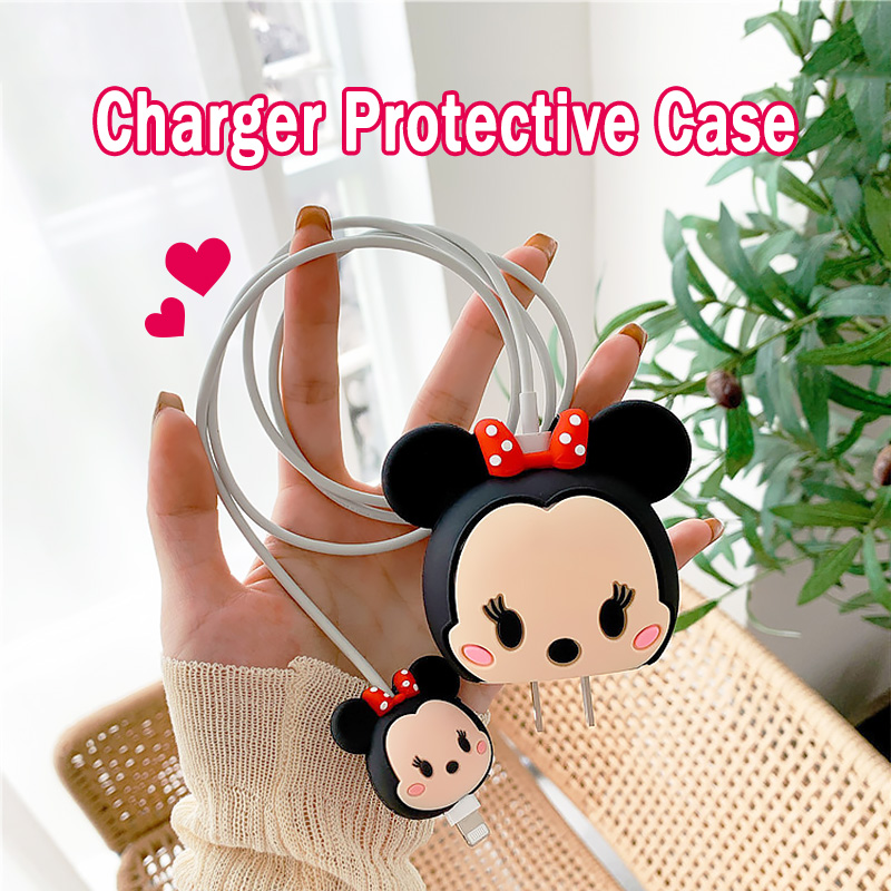 CrashStar Miếng Bảo Vệ Vết Cắn Cáp, Ốp Bảo Vệ Dây Dữ Liệu Hoạt Hình Giá Đựng Đồ Quấn Quanh Động Vật Dễ Thương Cáp Sạc Nhanh Cho iPhone 18W/20W Bán Chạy