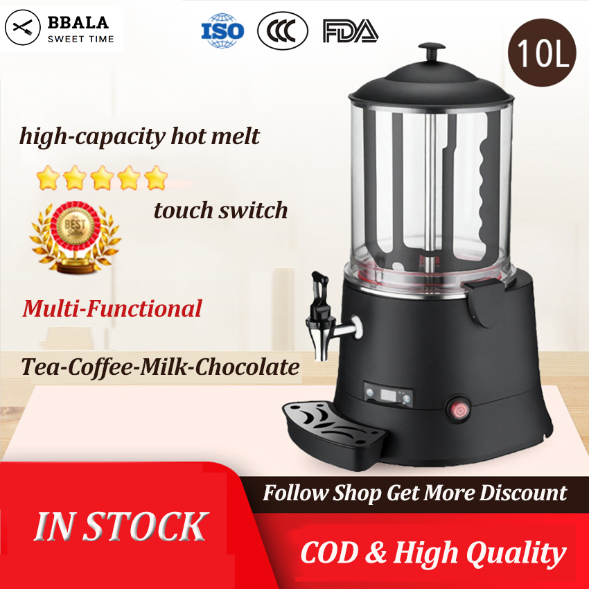 110/220v Hot Chocolate Machine,Commercial Chocolate Beverage Dispenser  5l/10 40w Liter Hot Chocolate Maker & Milk Frother Beverage Dispenser  Machine