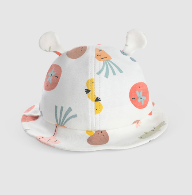 Mũ vành cotton mềm cho em bé từ 3 tháng