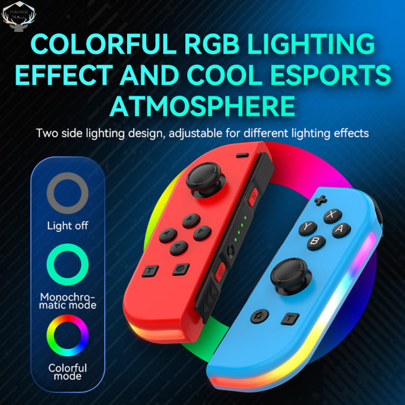 Games Controller Wireless Color RGB Lighting Game Console Handheld Console With Dual Vibration Wake-up Compatible For Switch