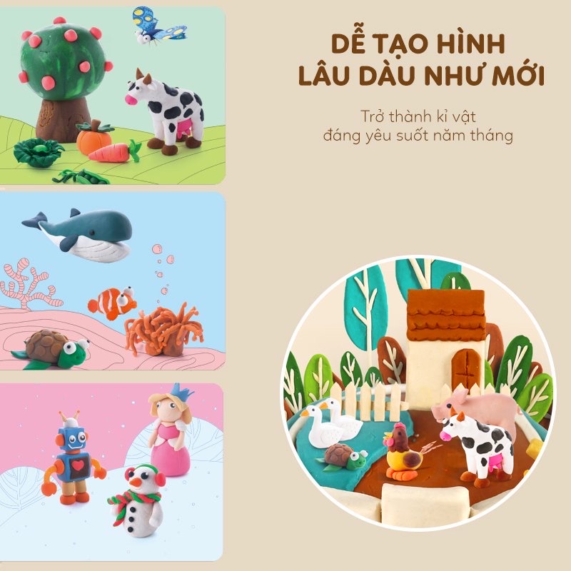Đất Nặn Organic làm từ BỘT MỲ An Toàn cho bé