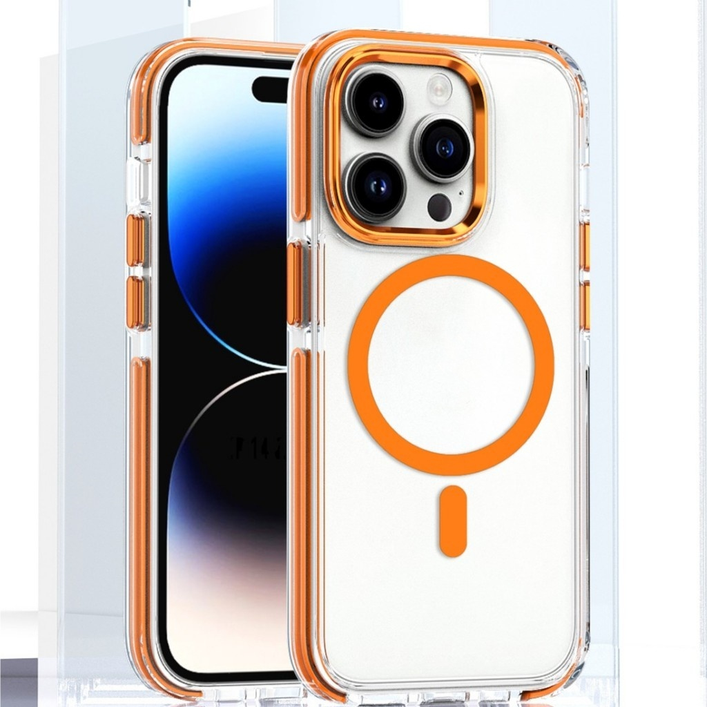 Ốp lưng iphone sạc không dây Crystal Clear Case trong suốt chống sốc hít lưng 11 12 13 14 15 pro max