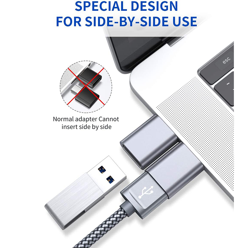 【InnovateWorld】2pcs Jsaux USB C Adapter Type C to USB 3.0 OTG Adapter Thunderbolt 3 Cable for Macbook pro Air Samsung S10 S9 USB OTG Cable. 
