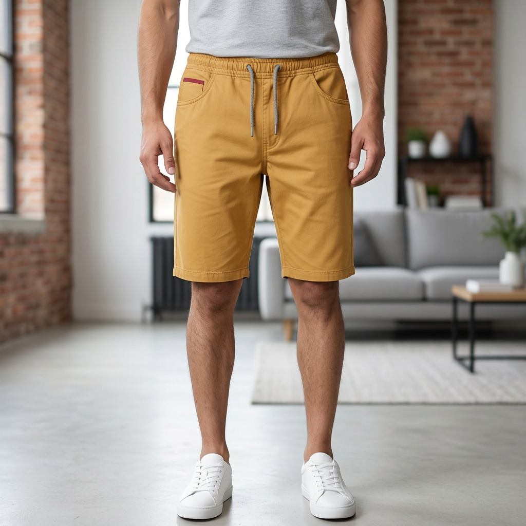 Hashback Shorts for Men - Cotton Shorts with Drawstring - Stretchable Shorts for boys