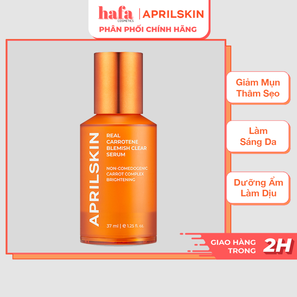 Tinh Chất Cà Rốt Giảm Mụn Thâm, Làm Sáng Da AprilSkin Real Carrotene Blemish Clear Serum