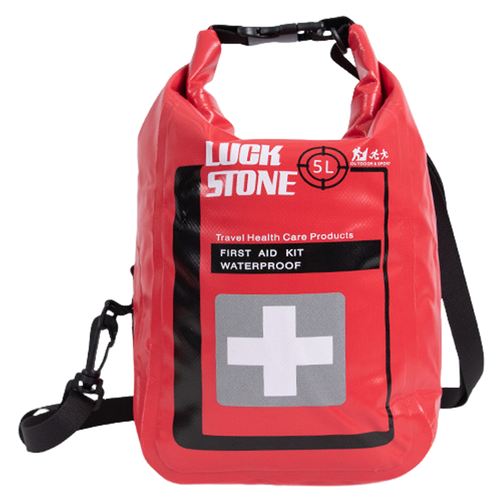 Emergency Storage Bag Waterproof First Aid Pouch Outdoor Emergency First Aid Kit Backpack for Camping Hiking Travel Waterproof Roll Top Organizer with Large Capacity Essential First Aid Supplies